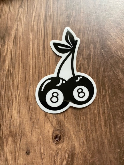 8 Ball Cherry Vinyl Sticker